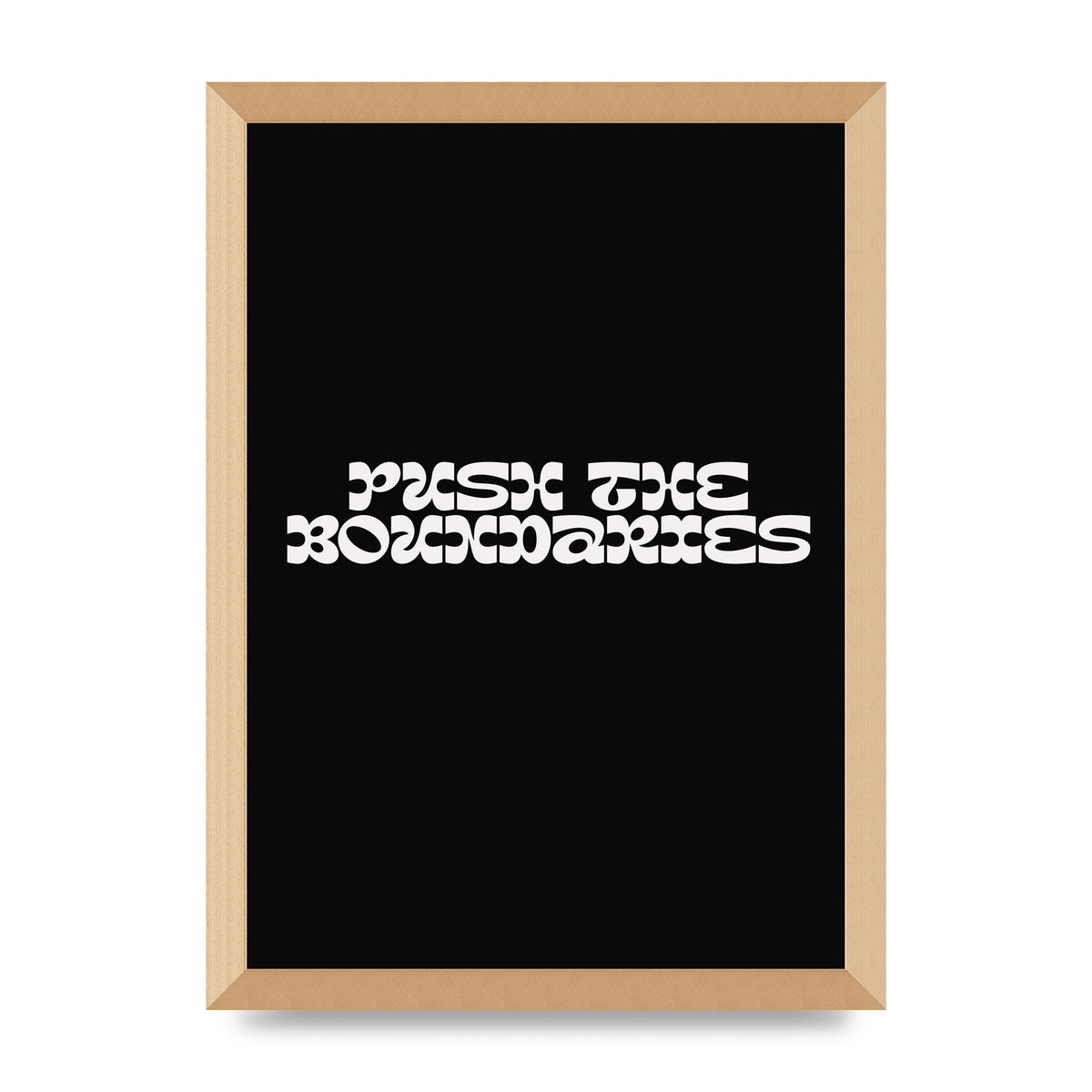 Push The Boundaries Quote" Wall Art - A3 framed