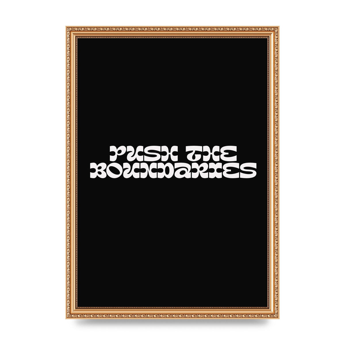 Push The Boundaries Quote" Wall Art - A3 framed
