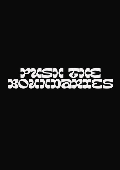 Push The Boundaries Quote" Wall Art - detail