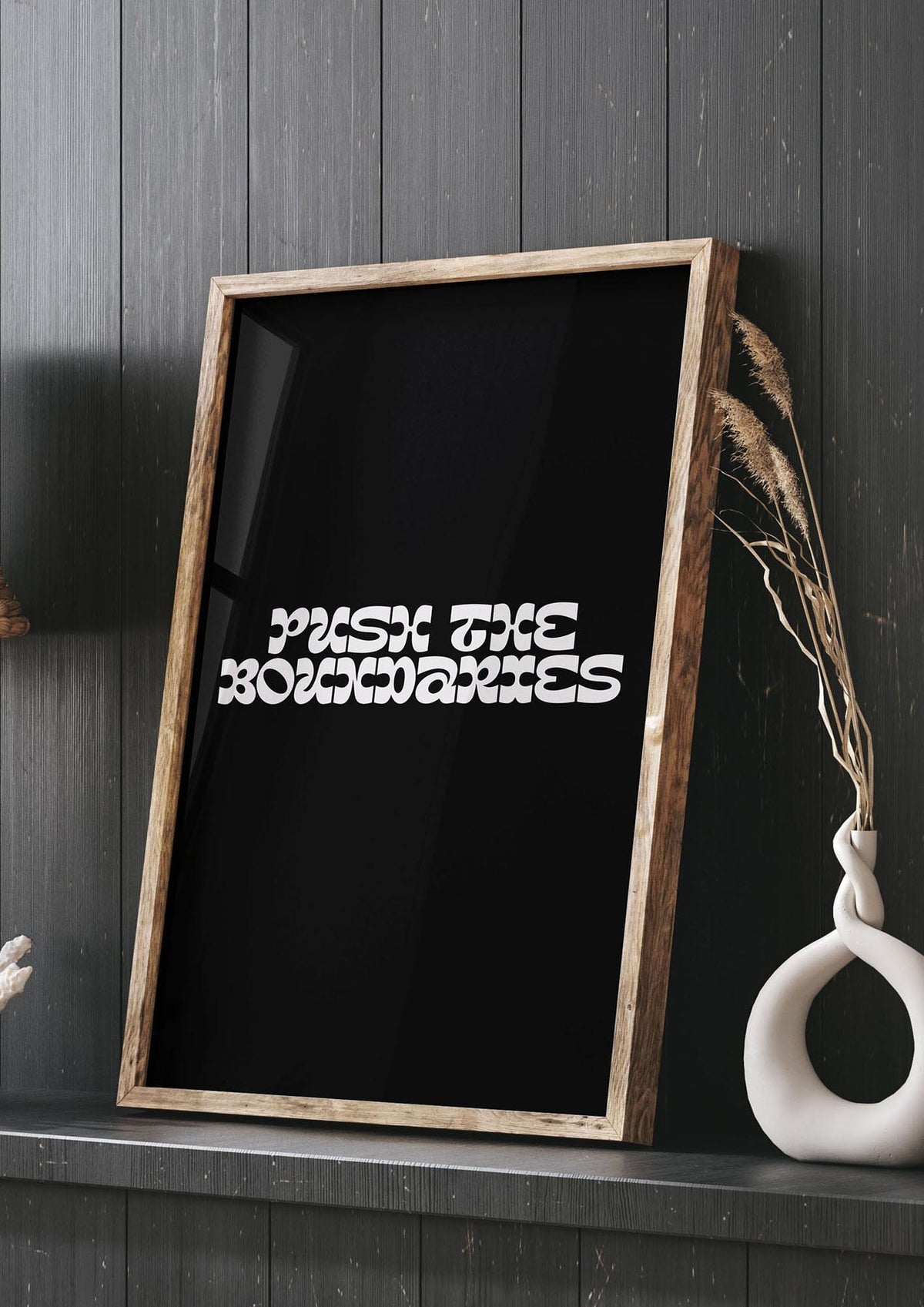 Push The Boundaries Quote" Wall Art - living room 3