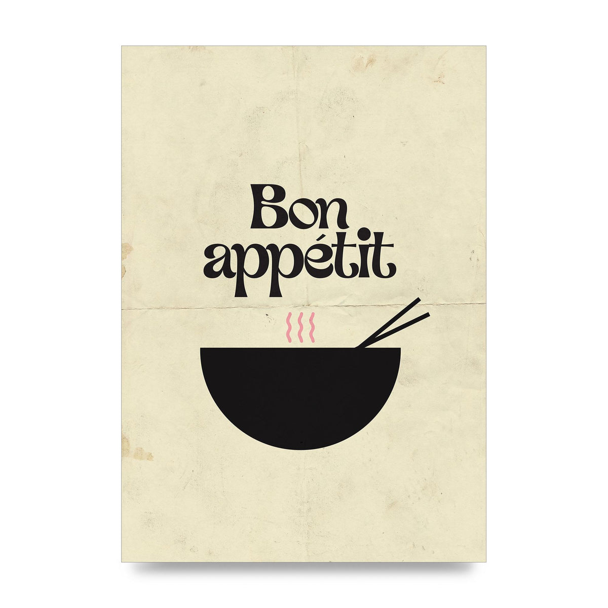 Bon Appetit Distressed Bowl" Wall Art - unframed print