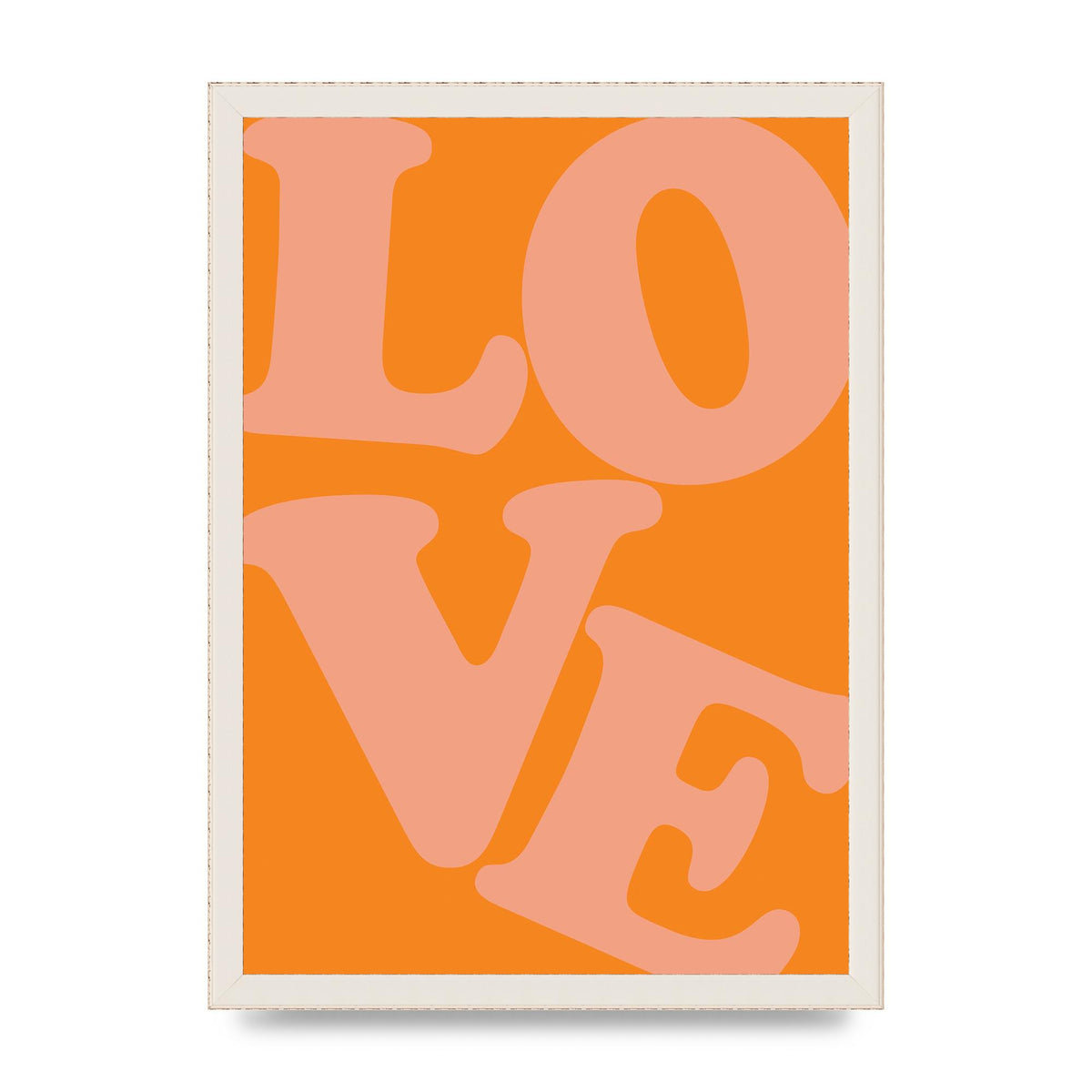 Oversized Love Orange" Art For The Home - A3 framed