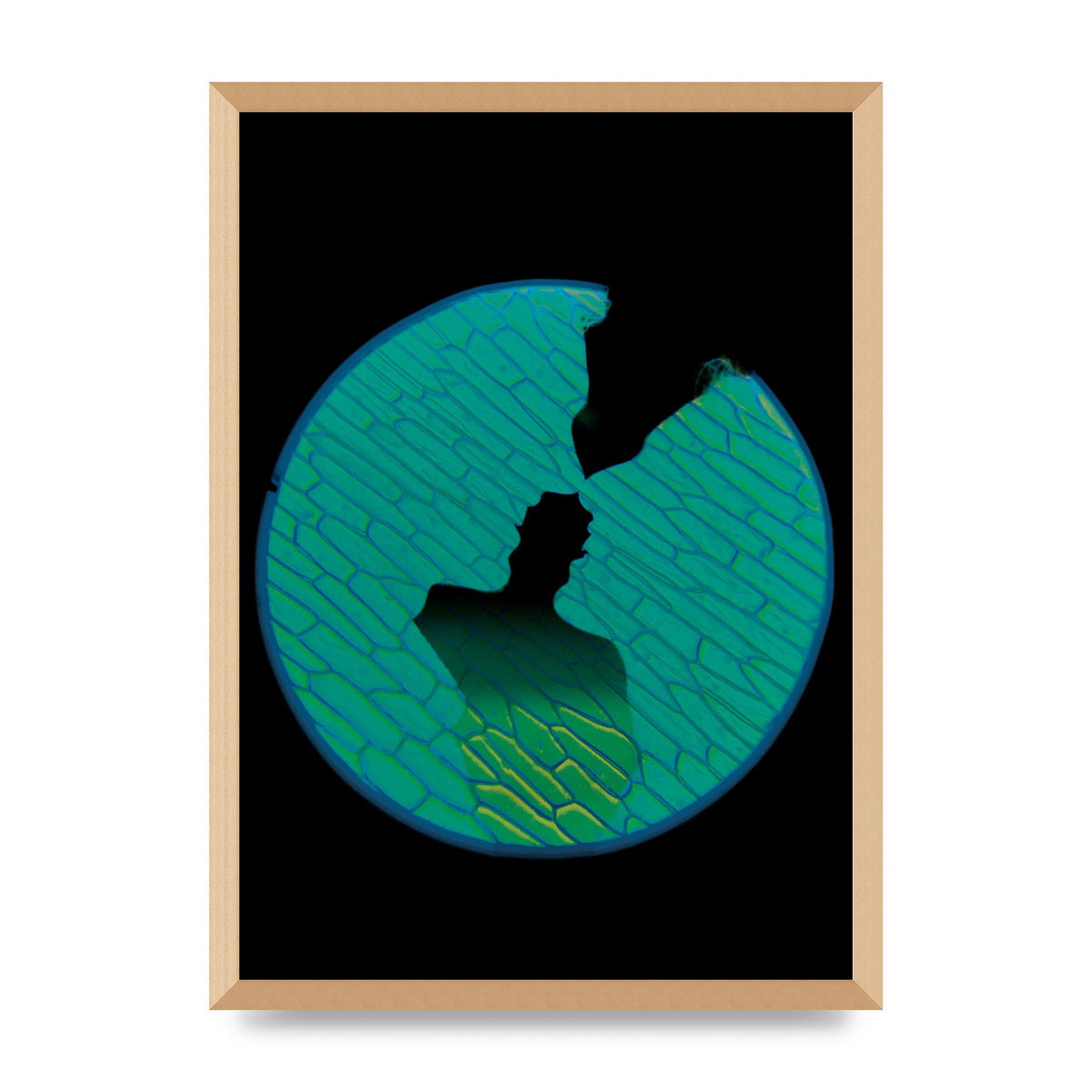 Couple Kissing Lofi Art For The Home - A2 framed