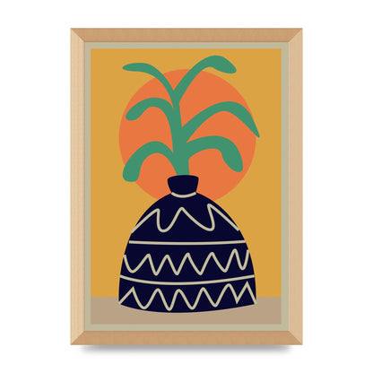 Sunshine Vase Illustrative Printed Poster - A3 framed