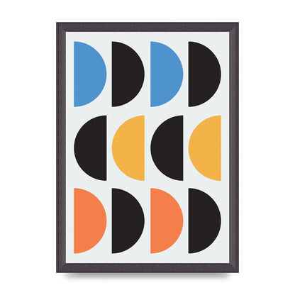 Abstract Disc Printed Poster - A3 framed