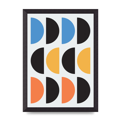 Abstract Disc Printed Poster - A3 framed