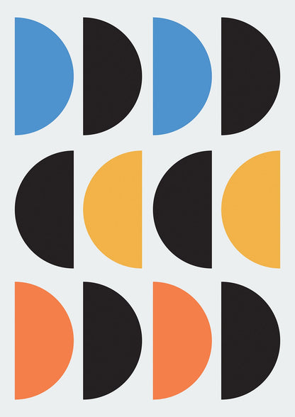 Abstract Disc Printed Poster - detail