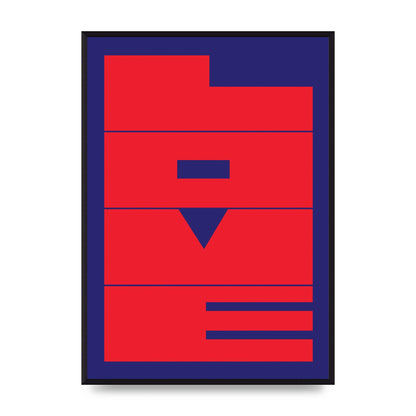 Love Abstract Red" Art For The Home - A2 framed