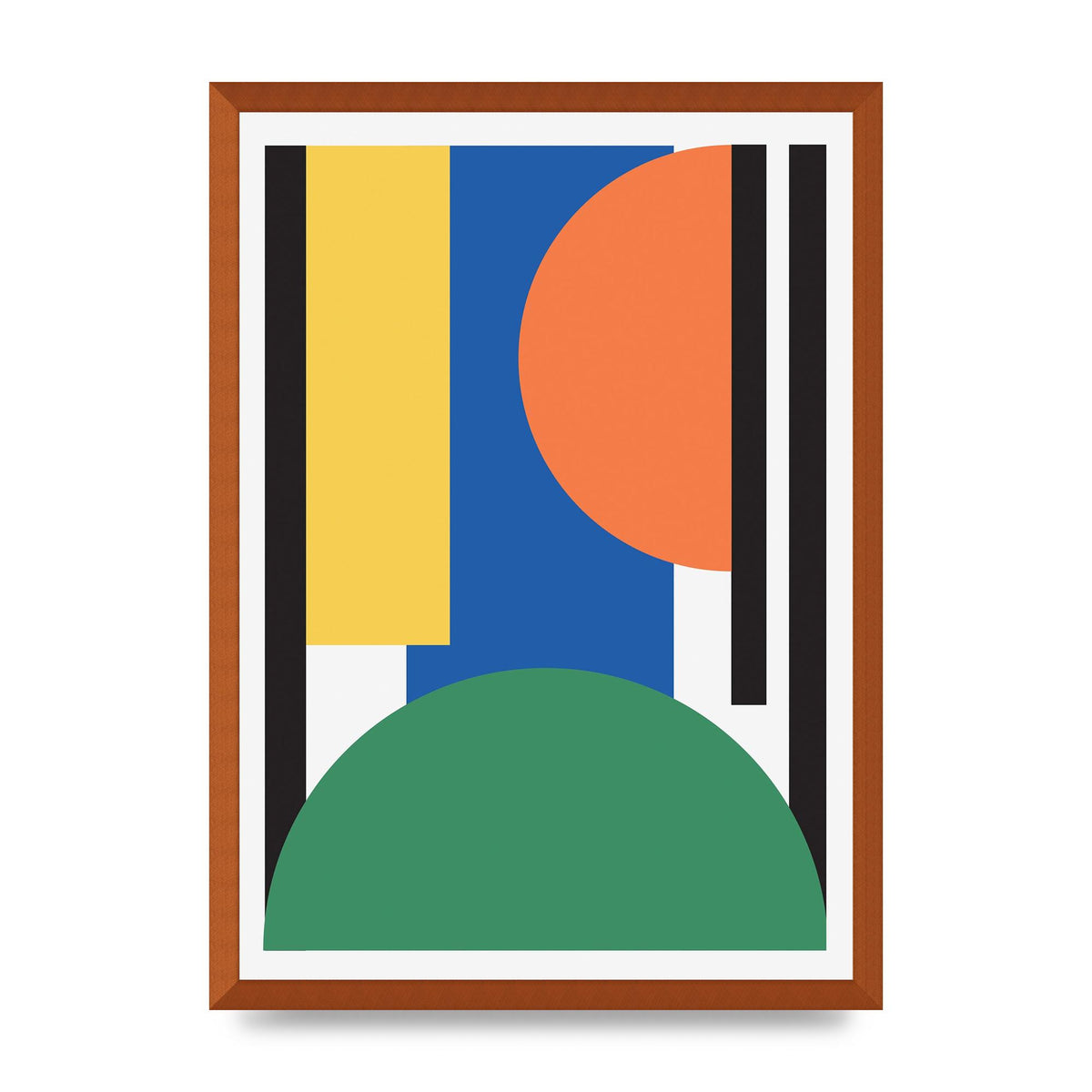 Abstract Shape Three Wall Art - A2 framed
