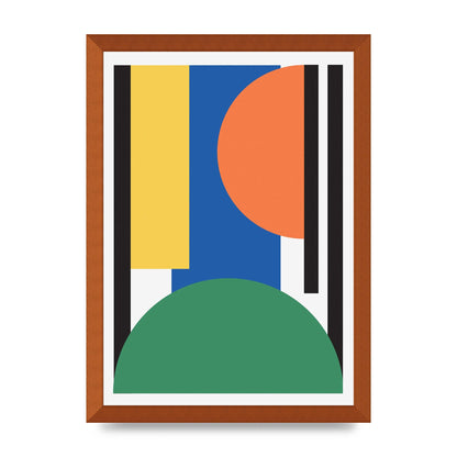 Abstract Shape Three Wall Art - A3 framed