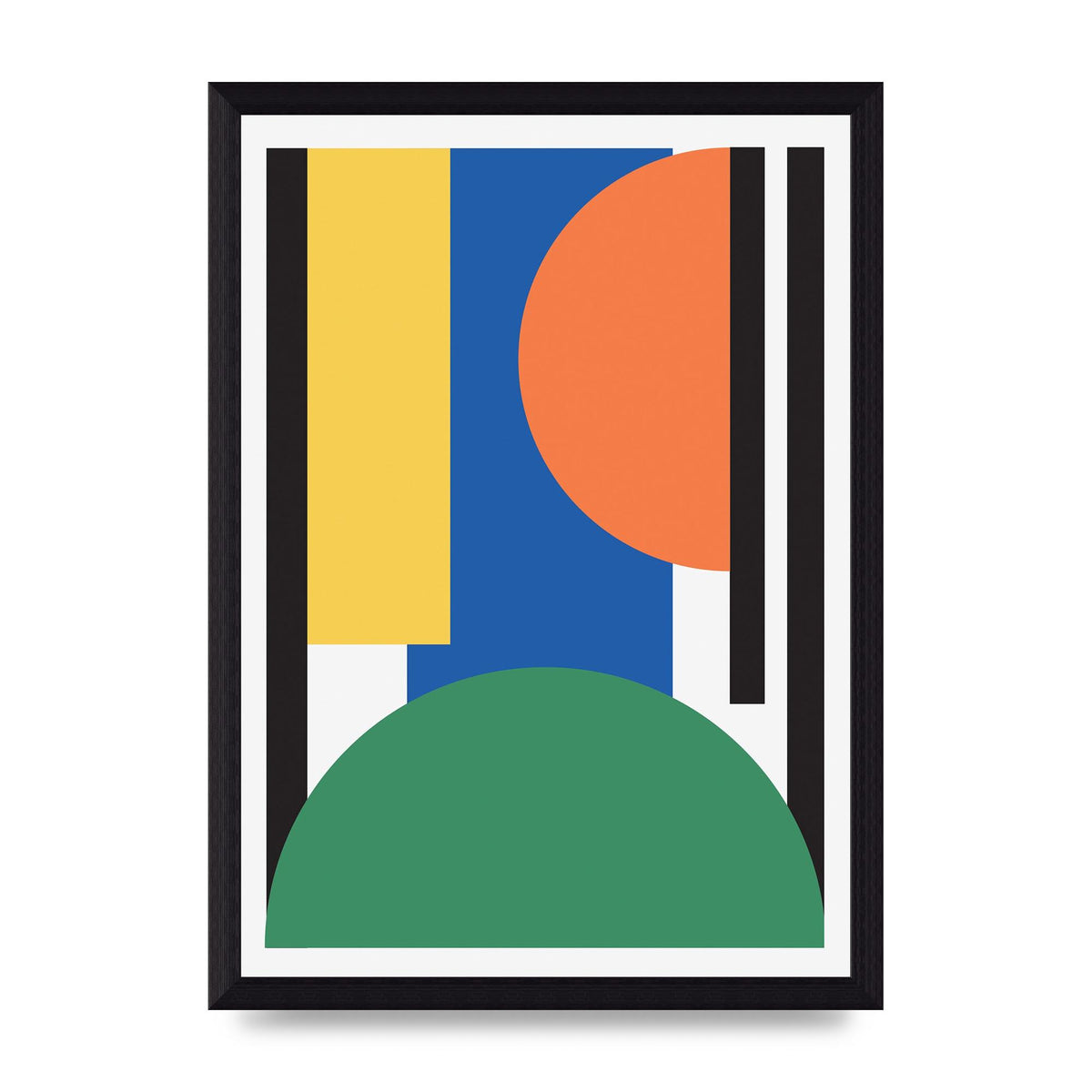 Abstract Shape Three Wall Art - A4 framed