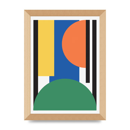 Abstract Shape Three Wall Art - A4 framed