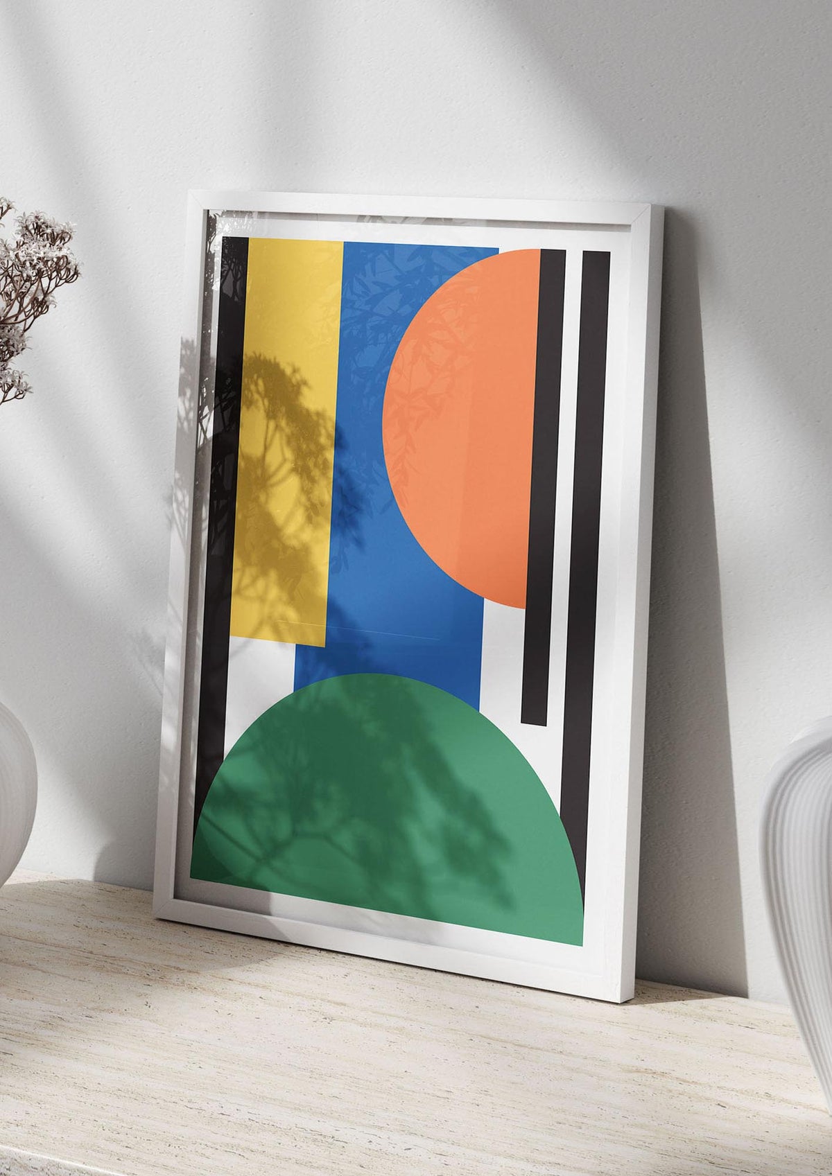 Abstract Shape Three Wall Art - living room 2