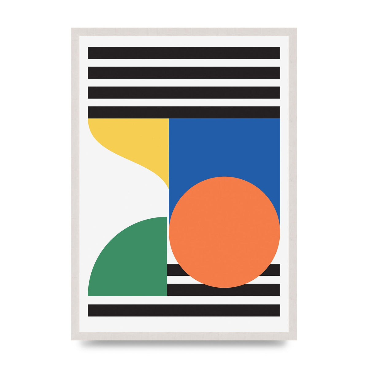 Abstract Shape One Printed Poster - A2 framed