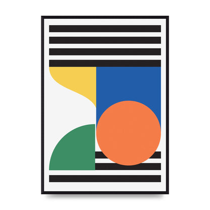 Abstract Shape One Printed Poster - A2 framed
