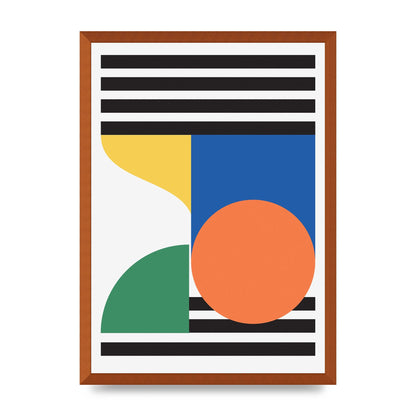 Abstract Shape One Printed Poster - A2 framed