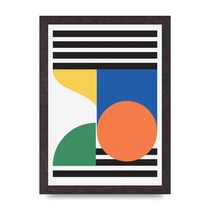Abstract Shape One Printed Poster - A4 framed