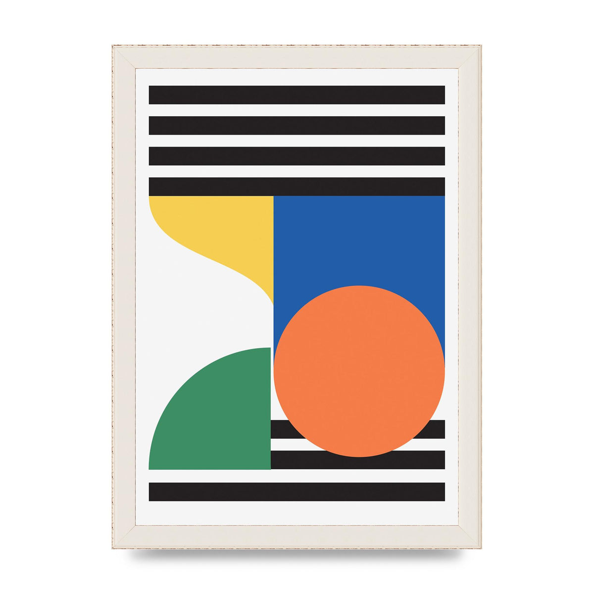Abstract Shape One Printed Poster - A4 framed