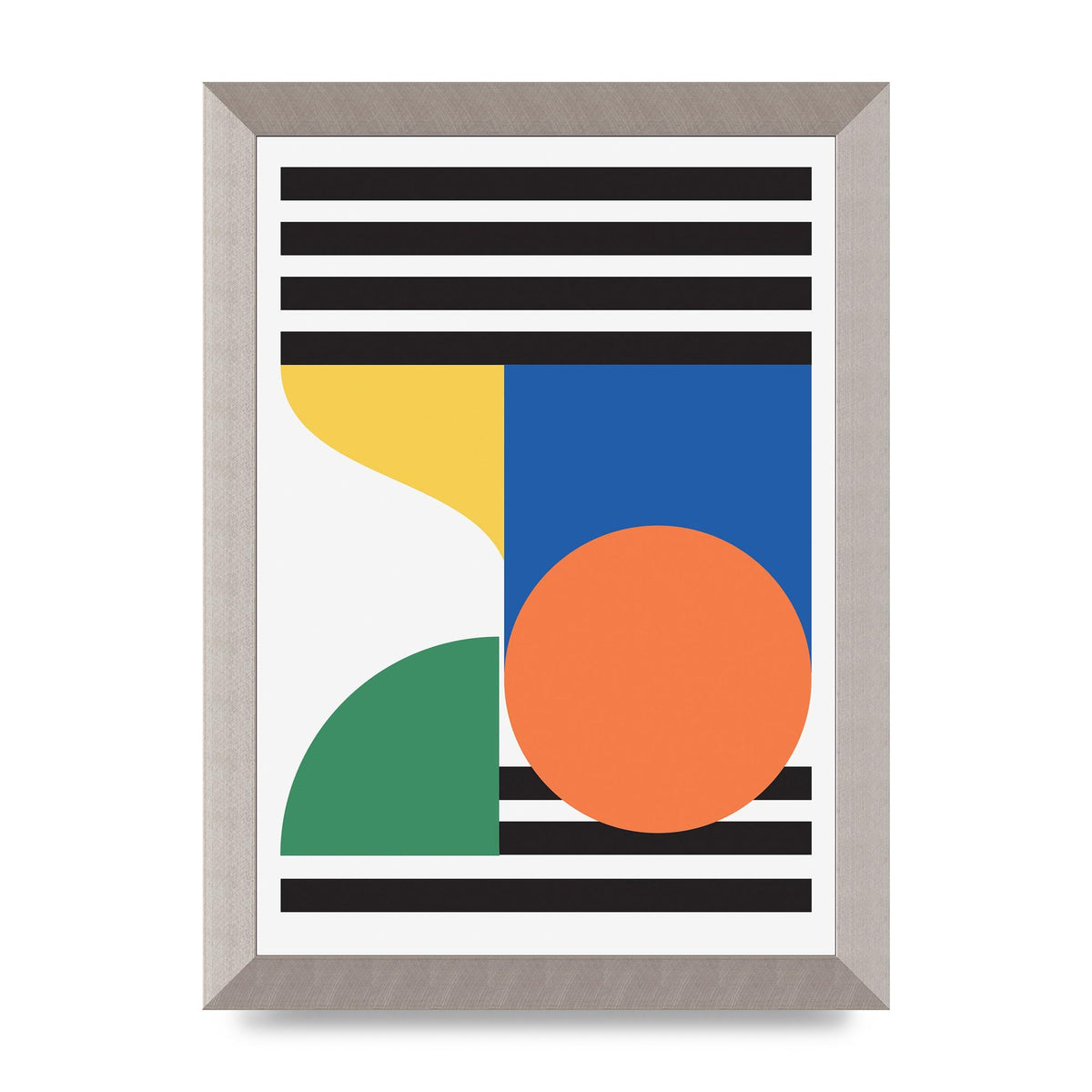 Abstract Shape One Printed Poster - A4 framed
