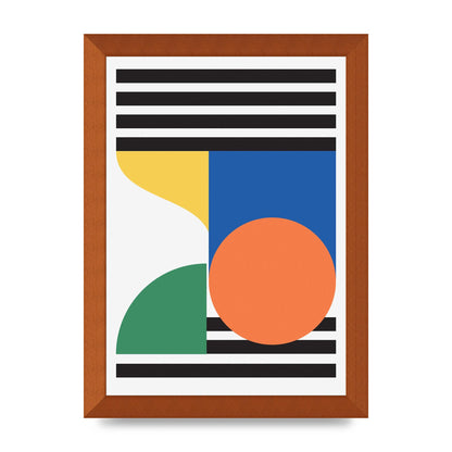 Abstract Shape One Printed Poster - A4 framed