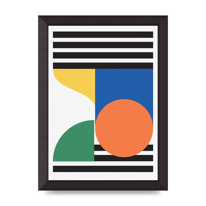 Abstract Shape One Printed Poster - A4 framed