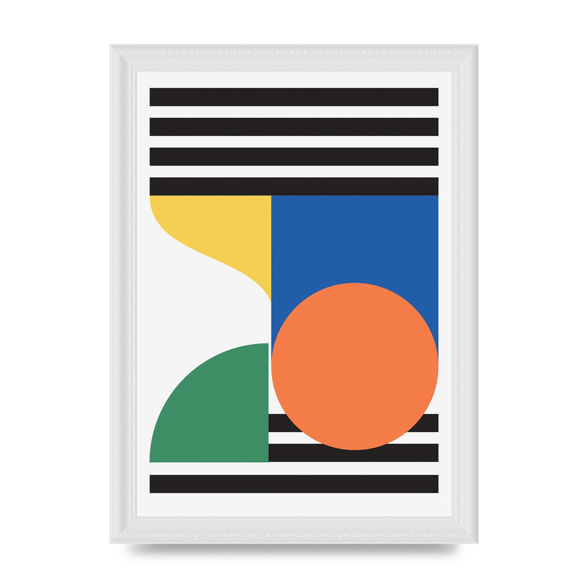 Abstract Shape One Printed Poster - A4 framed