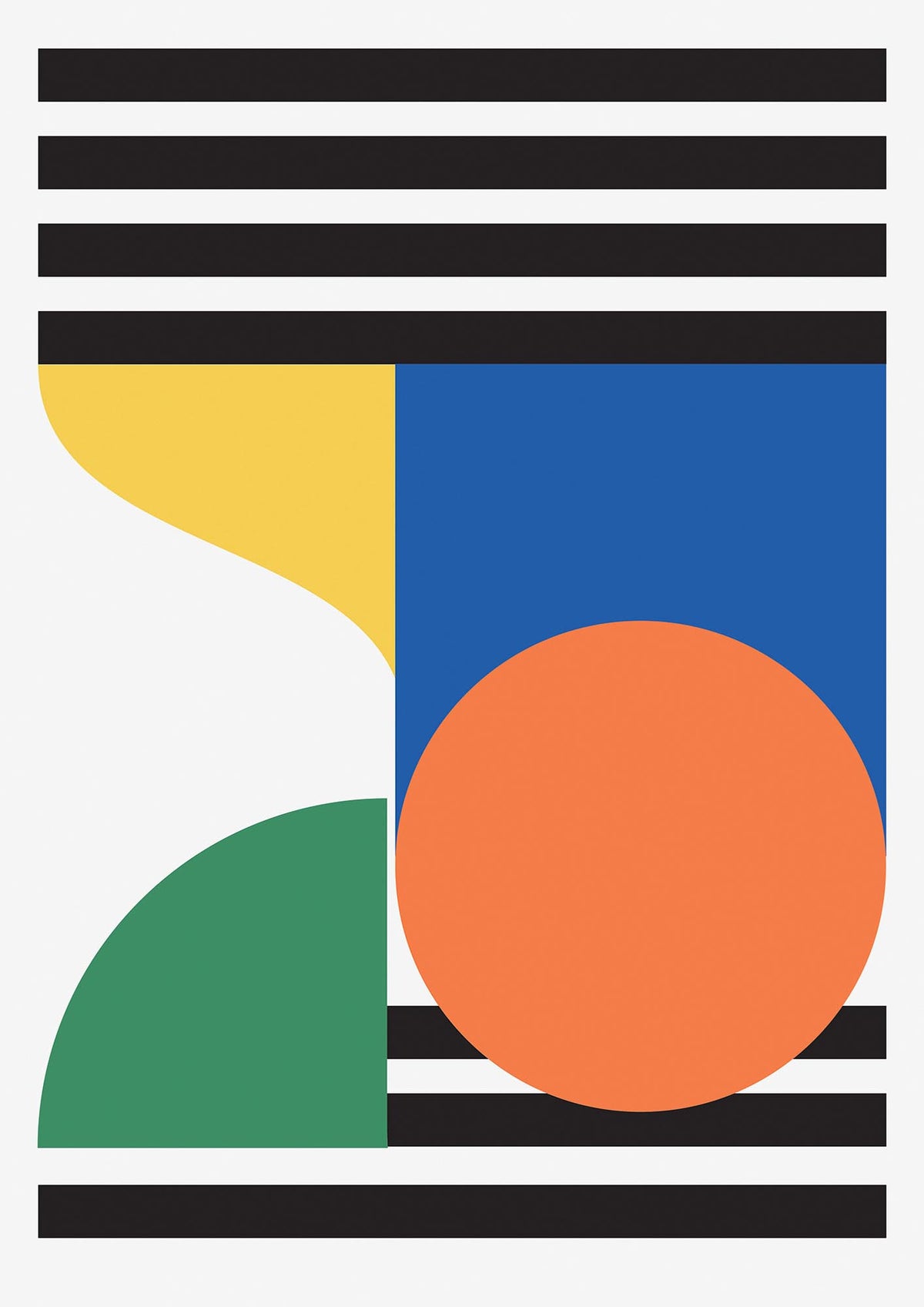 Abstract Shape One Printed Poster - detail