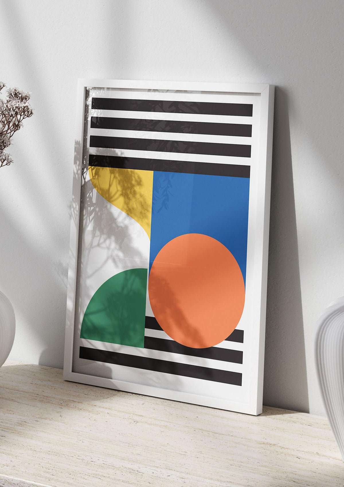 Abstract Shape One Printed Poster - living room 2