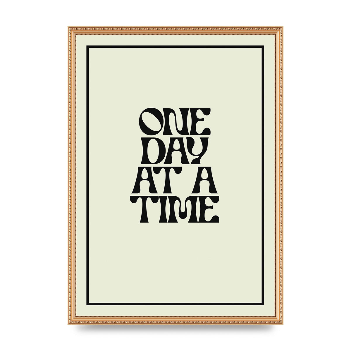One Day At A Time Quote" Wall Art - A2 framed