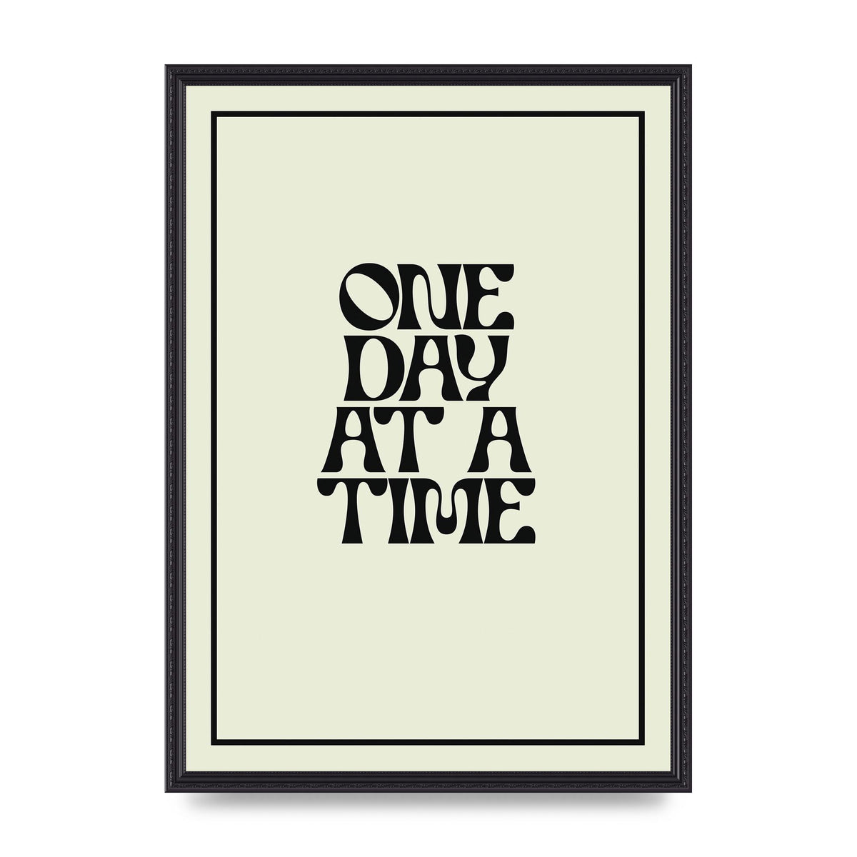 One Day At A Time Quote" Wall Art - A2 framed
