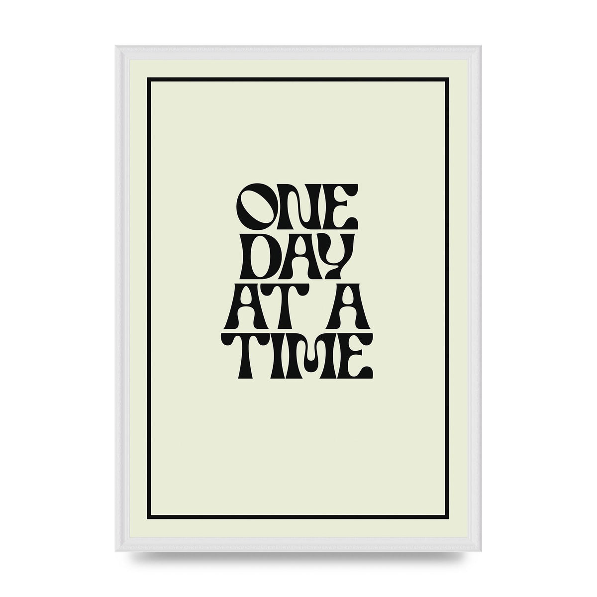 One Day At A Time Quote" Wall Art - A2 framed