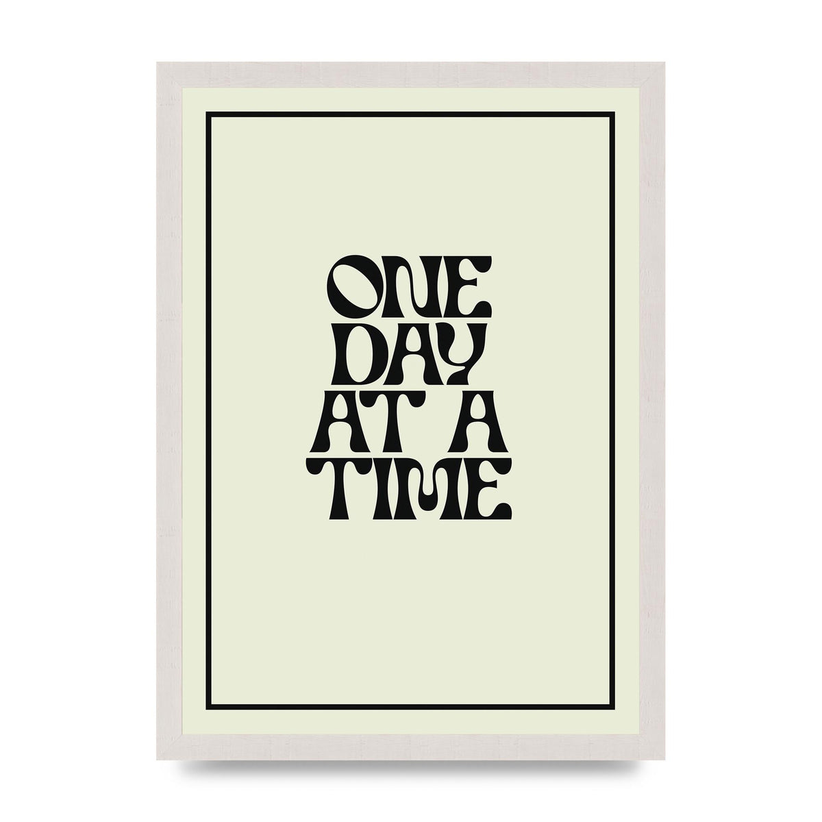 One Day At A Time Quote" Wall Art - A3 framed