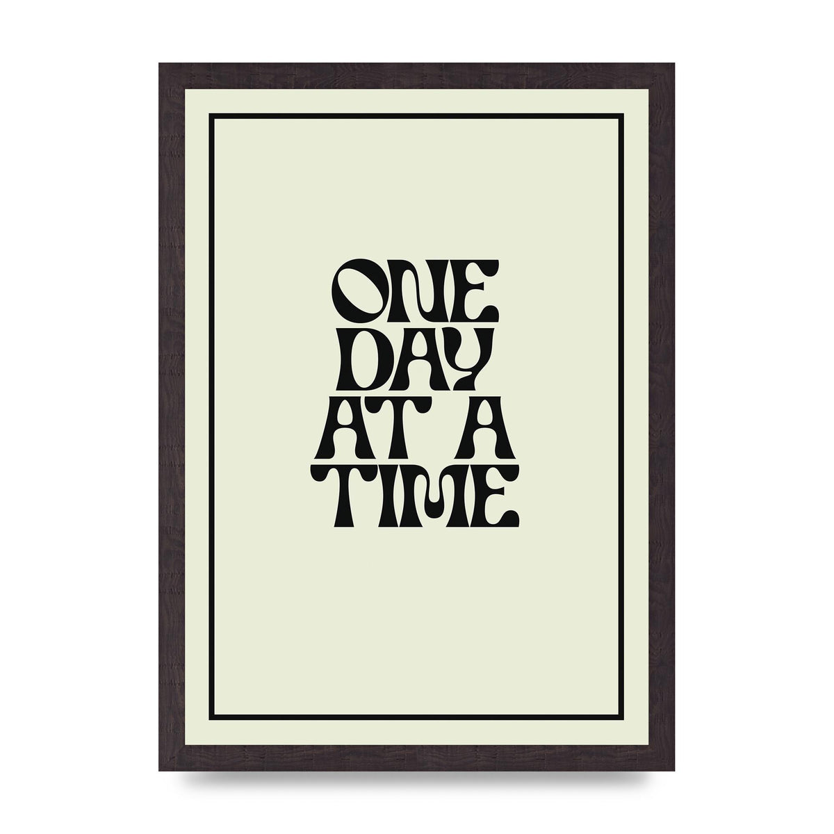One Day At A Time Quote" Wall Art - A3 framed