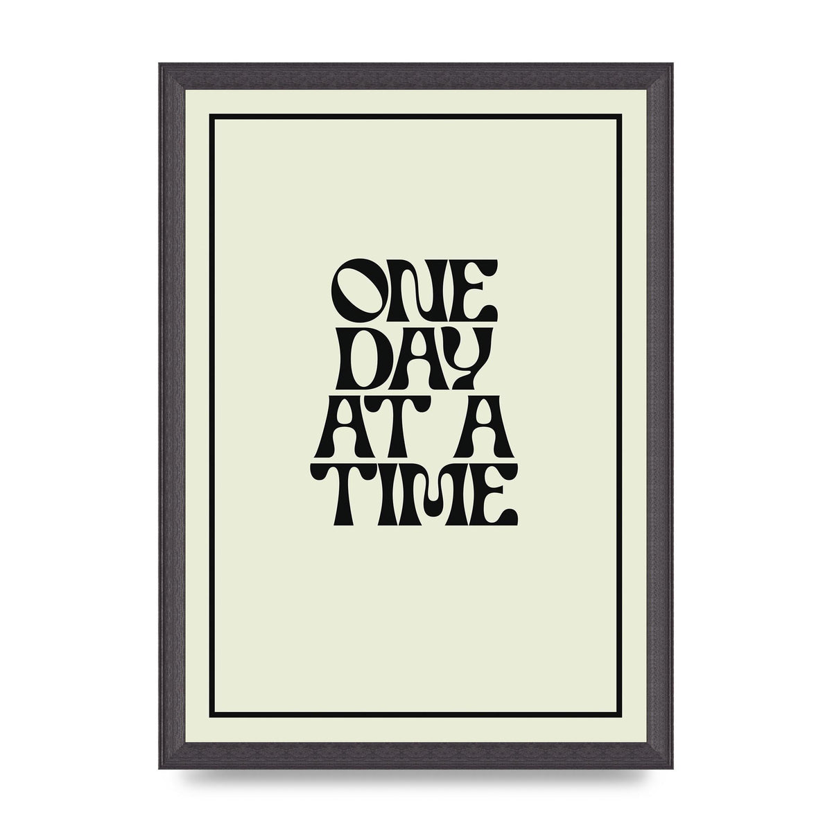 One Day At A Time Quote" Wall Art - A3 framed