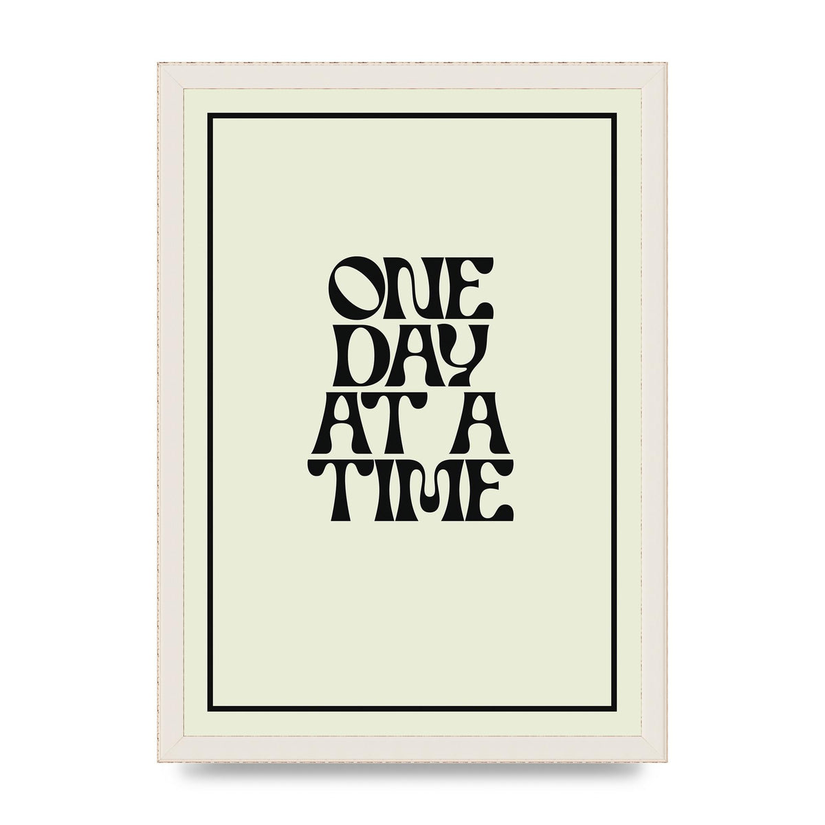One Day At A Time Quote" Wall Art - A3 framed