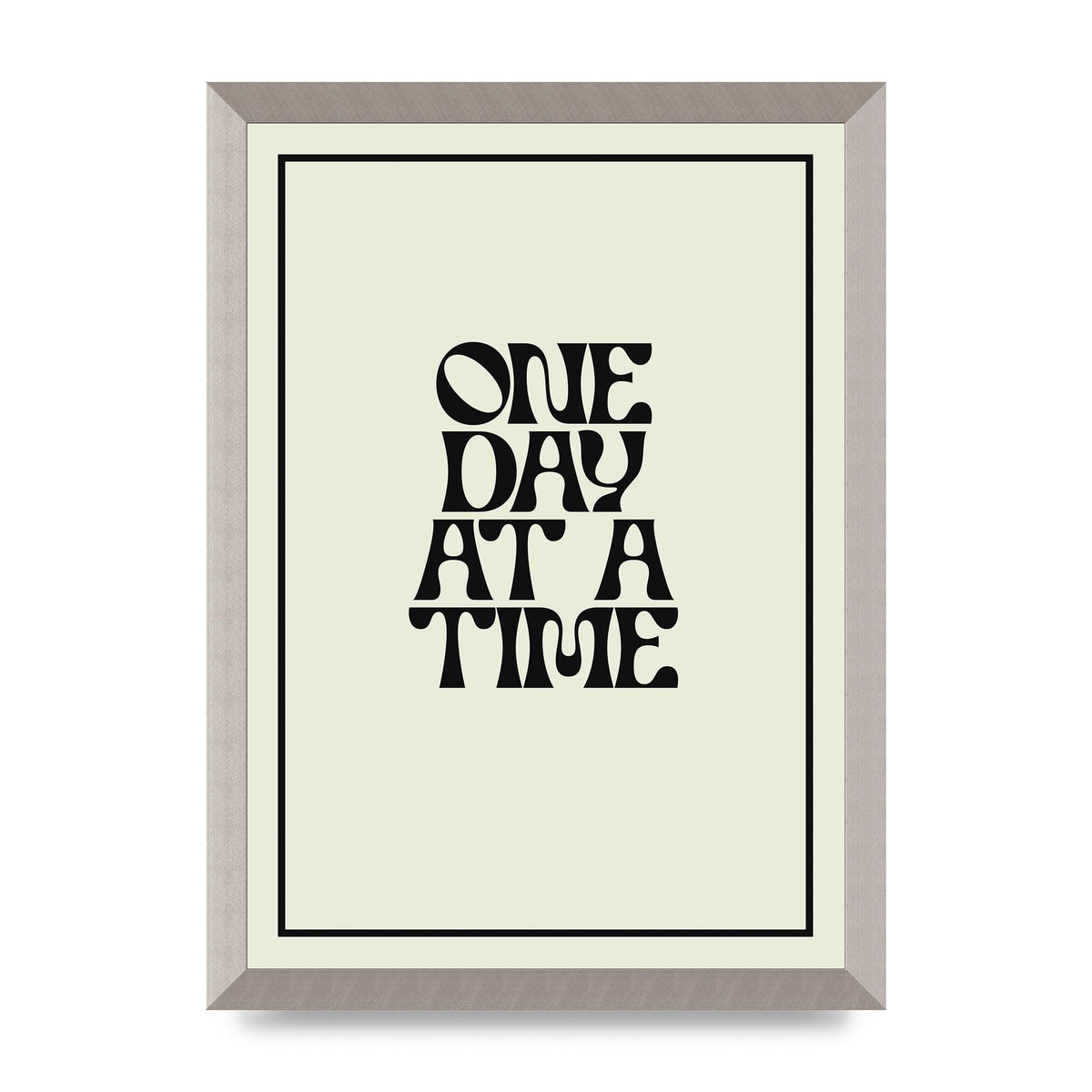 One Day At A Time Quote" Wall Art - A3 framed