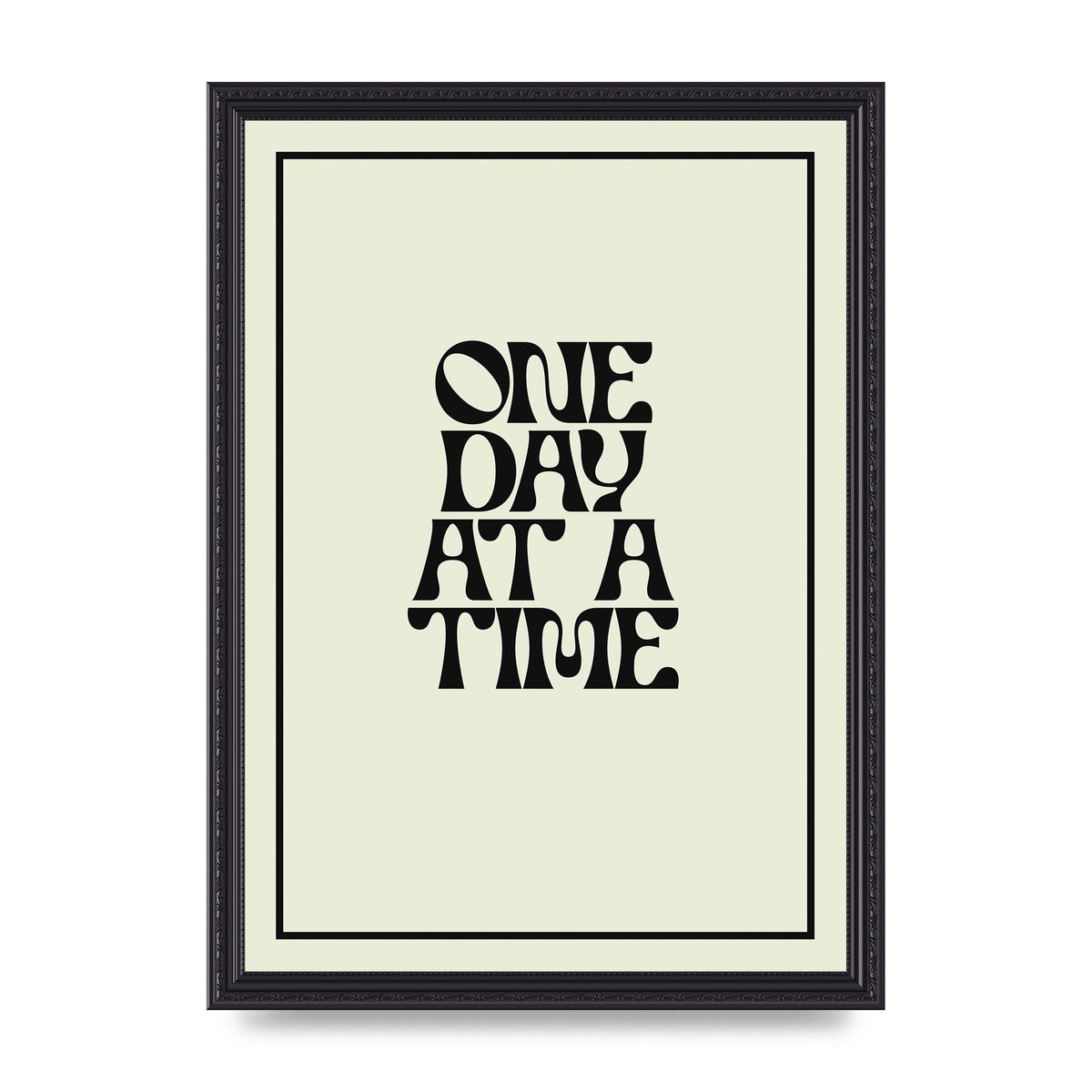 One Day At A Time Quote" Wall Art - A3 framed