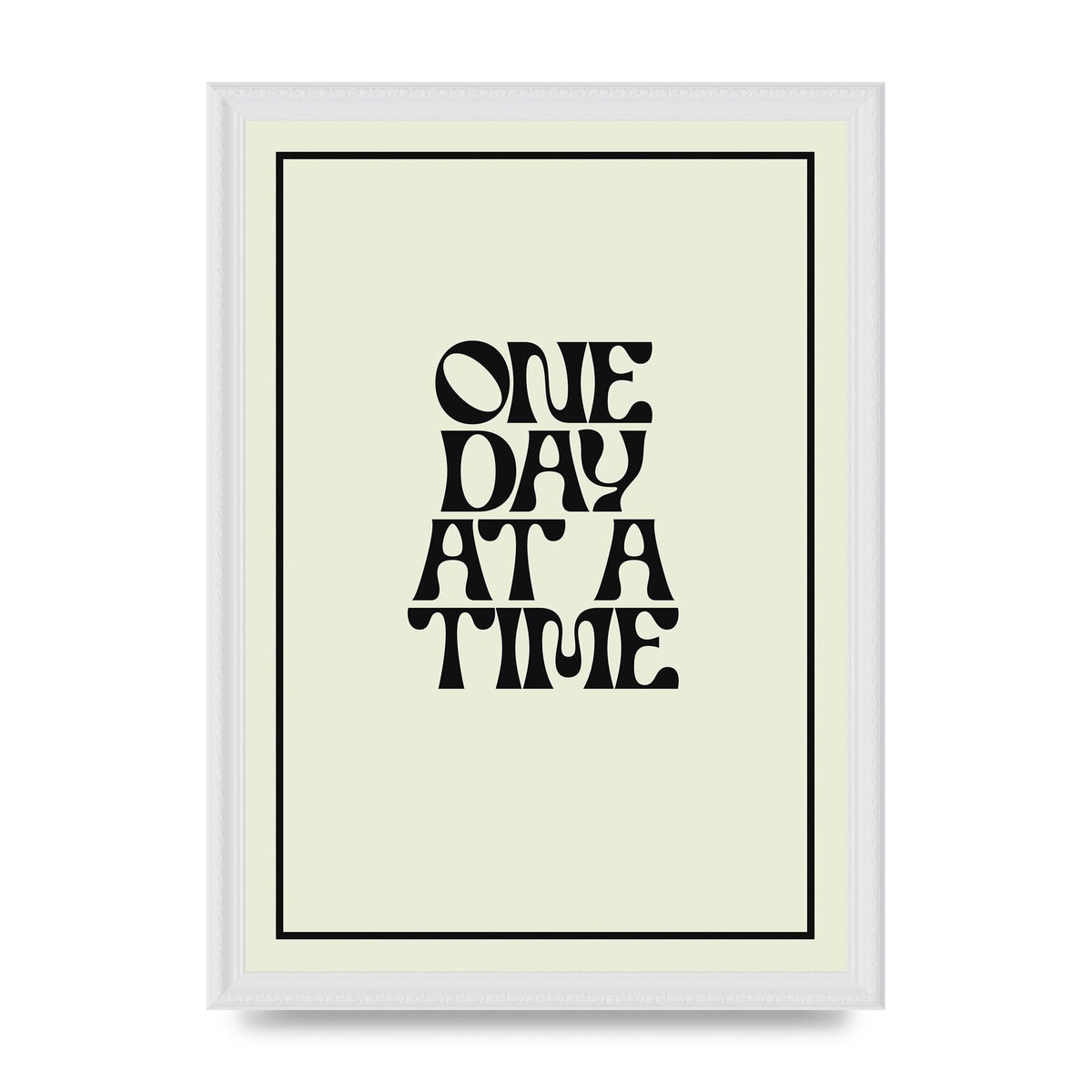 One Day At A Time Quote" Wall Art - A3 framed