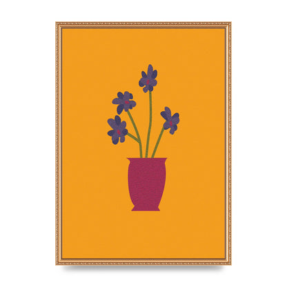 Crude Child Flowers Drawing Printed Poster - A2 framed