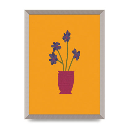 Crude Child Flowers Drawing Printed Poster - A3 framed