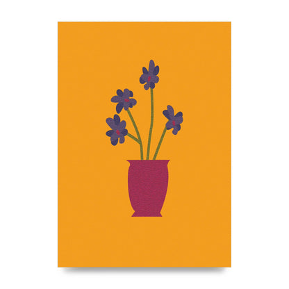 Crude Child Flowers Drawing Printed Poster - unframed print