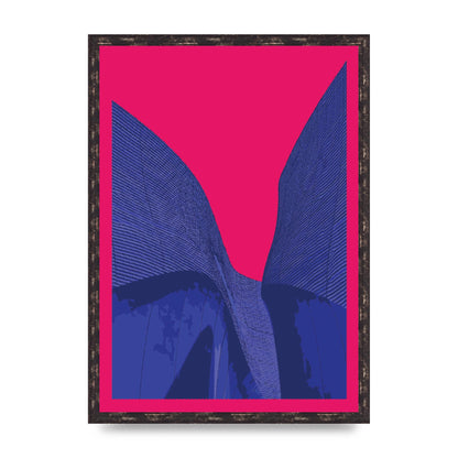 Architecture Fluro Pink Wall Art - A2 framed