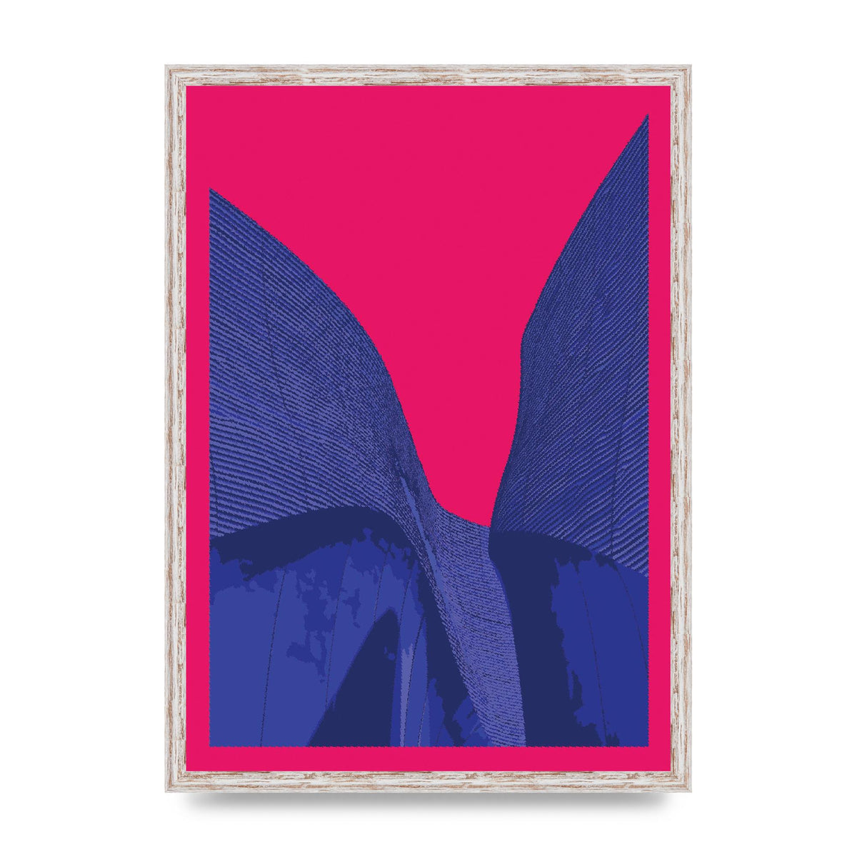 Architecture Fluro Pink Wall Art - A2 framed