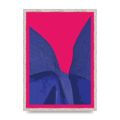 Architecture Fluro Pink Wall Art - A2 framed