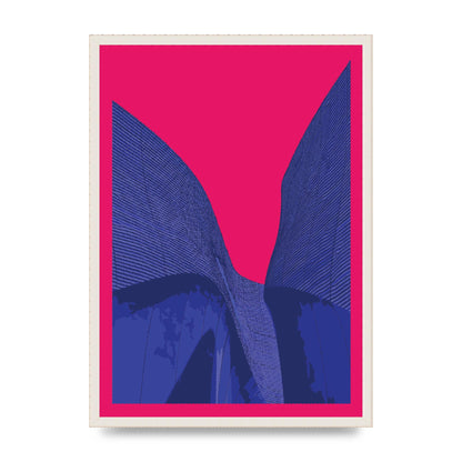 Architecture Fluro Pink Wall Art - A2 framed