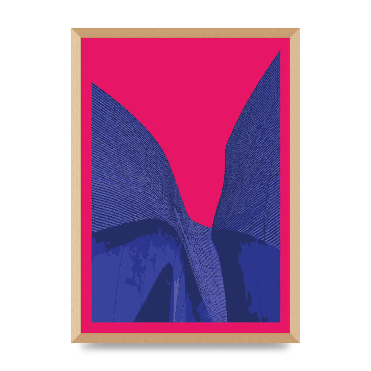 Architecture Fluro Pink Wall Art - A2 framed