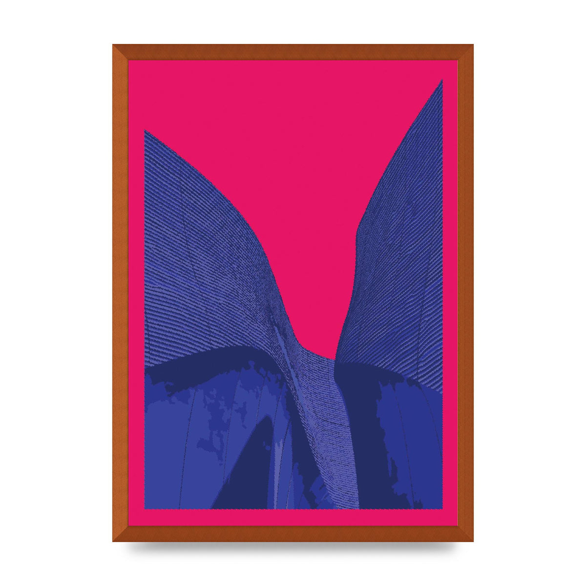 Architecture Fluro Pink Wall Art - A2 framed
