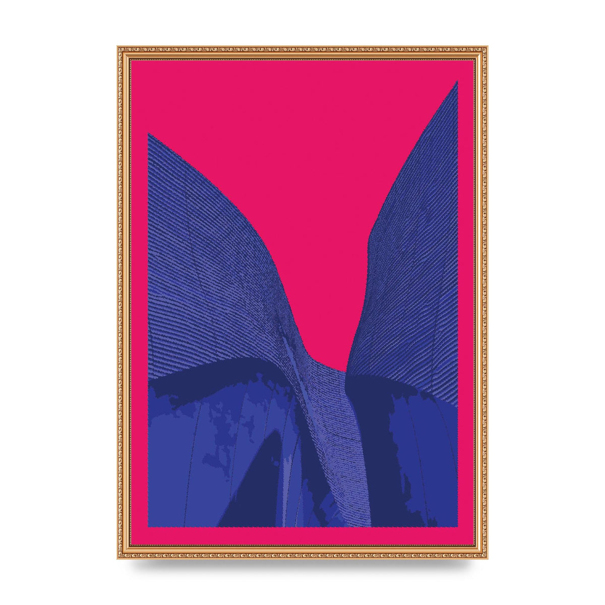 Architecture Fluro Pink Wall Art - A2 framed
