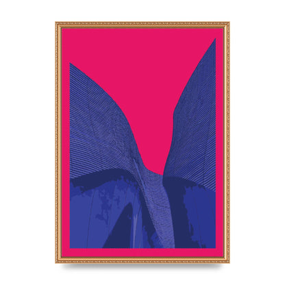 Architecture Fluro Pink Wall Art - A2 framed