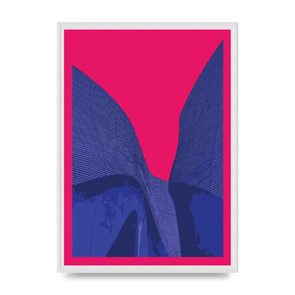 Architecture Fluro Pink Wall Art - A2 framed